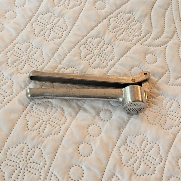 Vintage Italian Metal Garlic Press With Rustic Patina - Picture 1 of 9